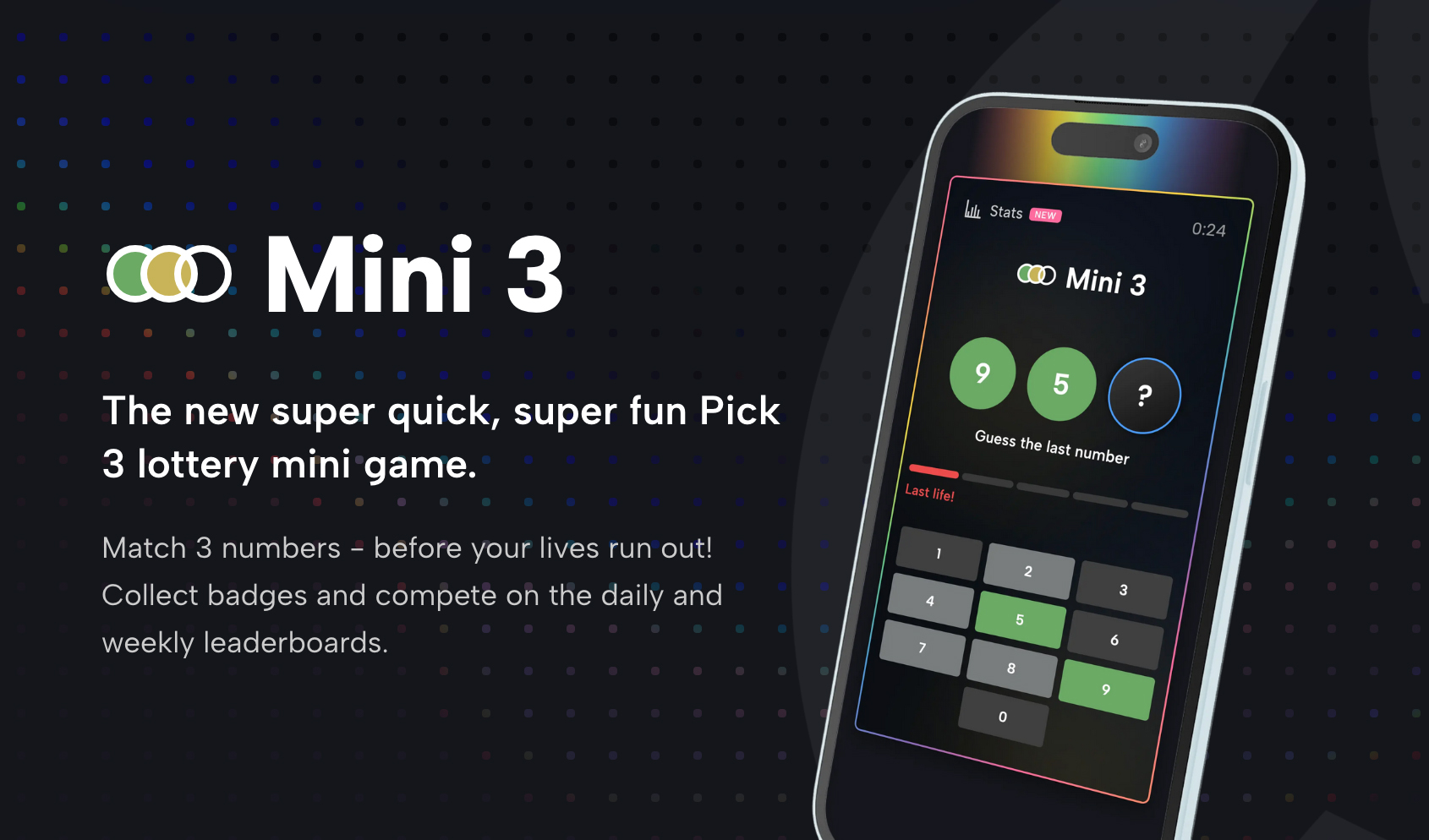Mini 3 - A new mini lottery game from LotteryUSA.com